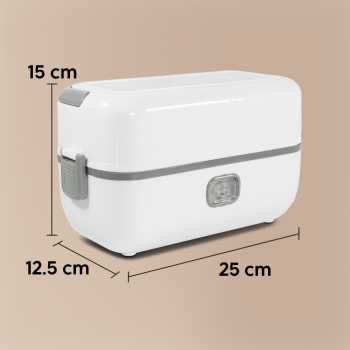 Gambar produk ANYTRP Kotak Makan Pemanas Elektrik Single Layer Lunch Box 2 Bowl 1.2L - DFH-C01
