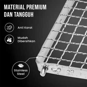 Gambar produk Dikecloud Jaring Panggangan Lipat Foldable Grill Net Stainless Steel - DK13