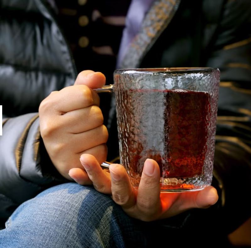 Gambar produk Rouge Gelas Teh Heat Resistant Tea Cup Glacier Hammer Pattern 270ml - INU147