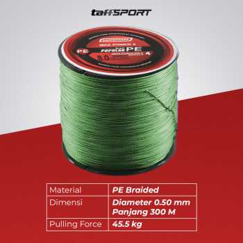 Gambar produk TaffSPORT Senar Tali Pancing Fishing PE Braided Thick Line 300M 8.0 - BLTP