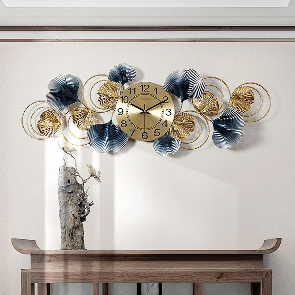 Gambar produk TaffHOME Jam Dinding Dekorasi Quartz Decoration Luxury European Style Horizontal - 2077-9135