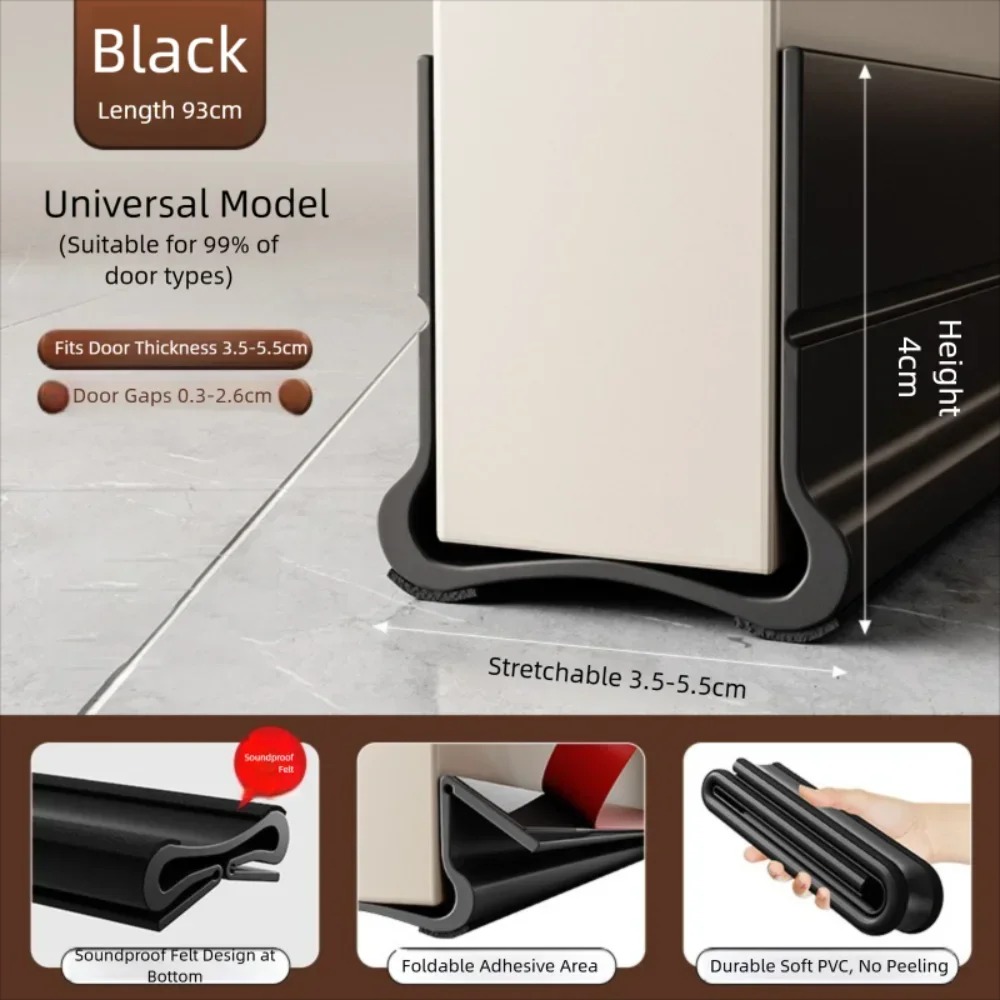 Gambar produk HOMLY Lis Penghalang Serangga Debu Bawah Pintu Door Bottom Seal 93cm - H93