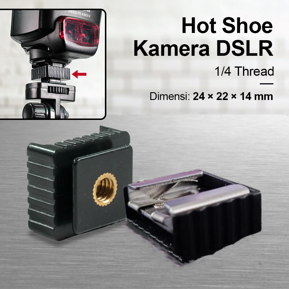 Gambar produk Hot Shoe Kamera DSLR 1/4 Inch Thread