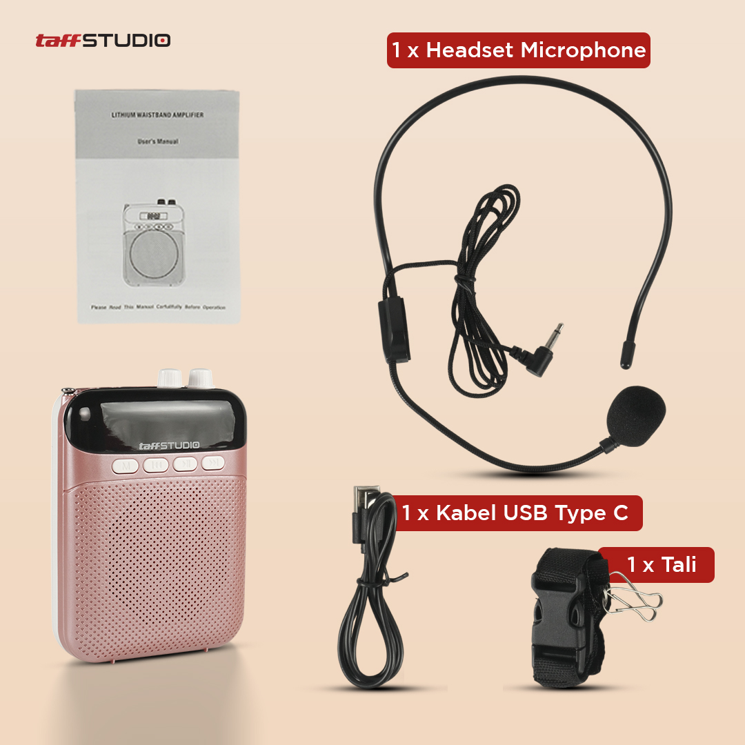 Gambar produk TaffSTUDIO Speaker Pinggang Bluetooth Voice Amplifier Wired 8W - S26