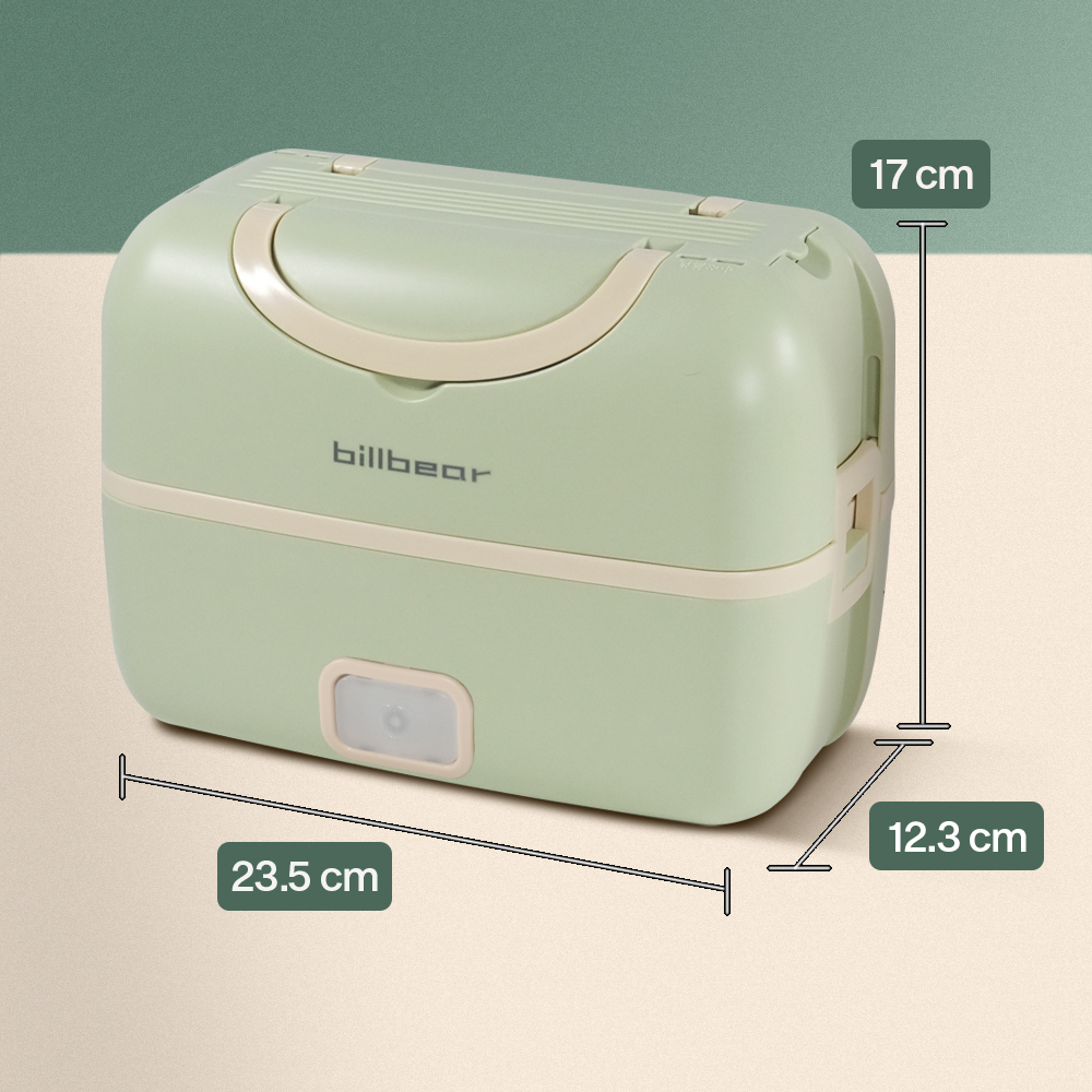 Gambar produk BILLBEAR Kotak Makan Pemanas Elektrik Double Layer Lunch Box 2 Bowl 2L - BE-FH888