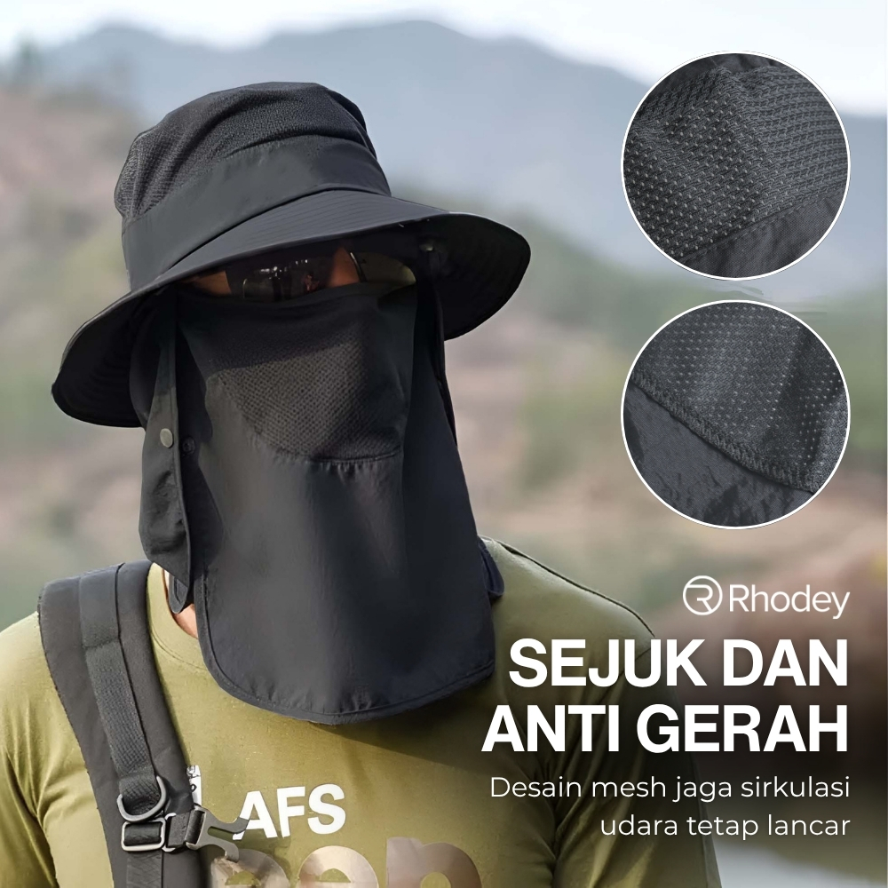 Gambar produk Rhodey Topi Rimba Outdoor Anti UV Waterproof Boonie Hat Nylon - GL012