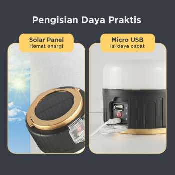 Gambar produk Yifanao Lampu LED Camping Light Solar Panel Waterproof Cool White 280W - G13