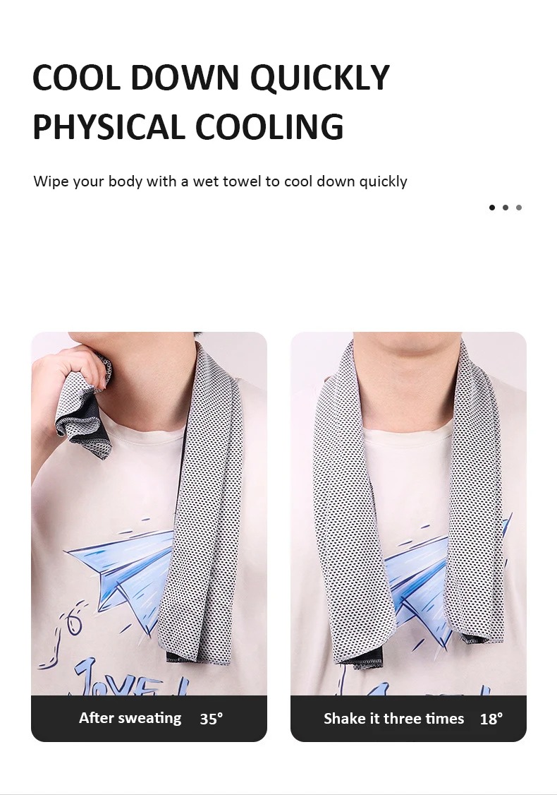 Gambar produk ASOLID Handuk Microfiber Quick Dry Cooling Ice Towel Silicon Case 90x30cm - AS13