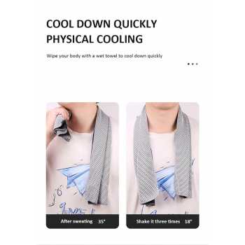 Gambar produk ASOLID Handuk Microfiber Quick Dry Cooling Ice Towel Silicon Case 90x30cm - AS13
