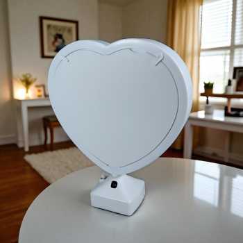 Gambar produk LOX Cermin Make Up Heart Shaped Magic Mirror Table LED - L-223