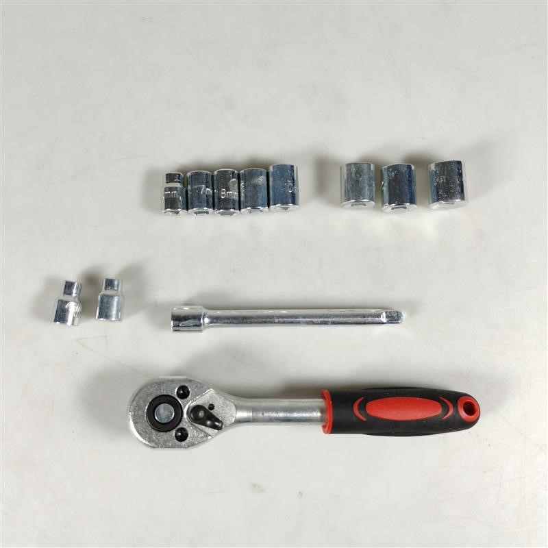 Gambar produk Taffware Set Kunci Shock Ratchet Wrench 1/4 Handle Drive CR-V 12 PCS