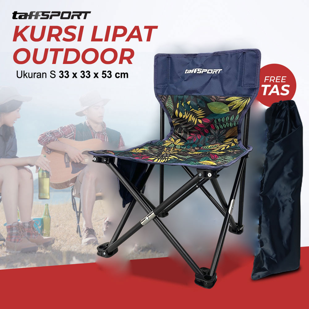 Gambar produk TaffSPORT Kursi Lipat Outdoor Camping Portable Oxford Folding Chair S - OL3336