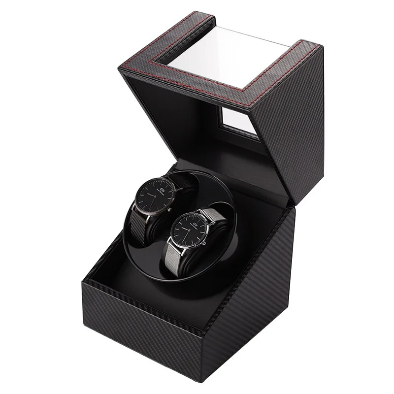 Gambar produk ZOEJOE Watch Winder Pemutar Jam Tangan Otomatis 3 Mode 2 Slot - W136T