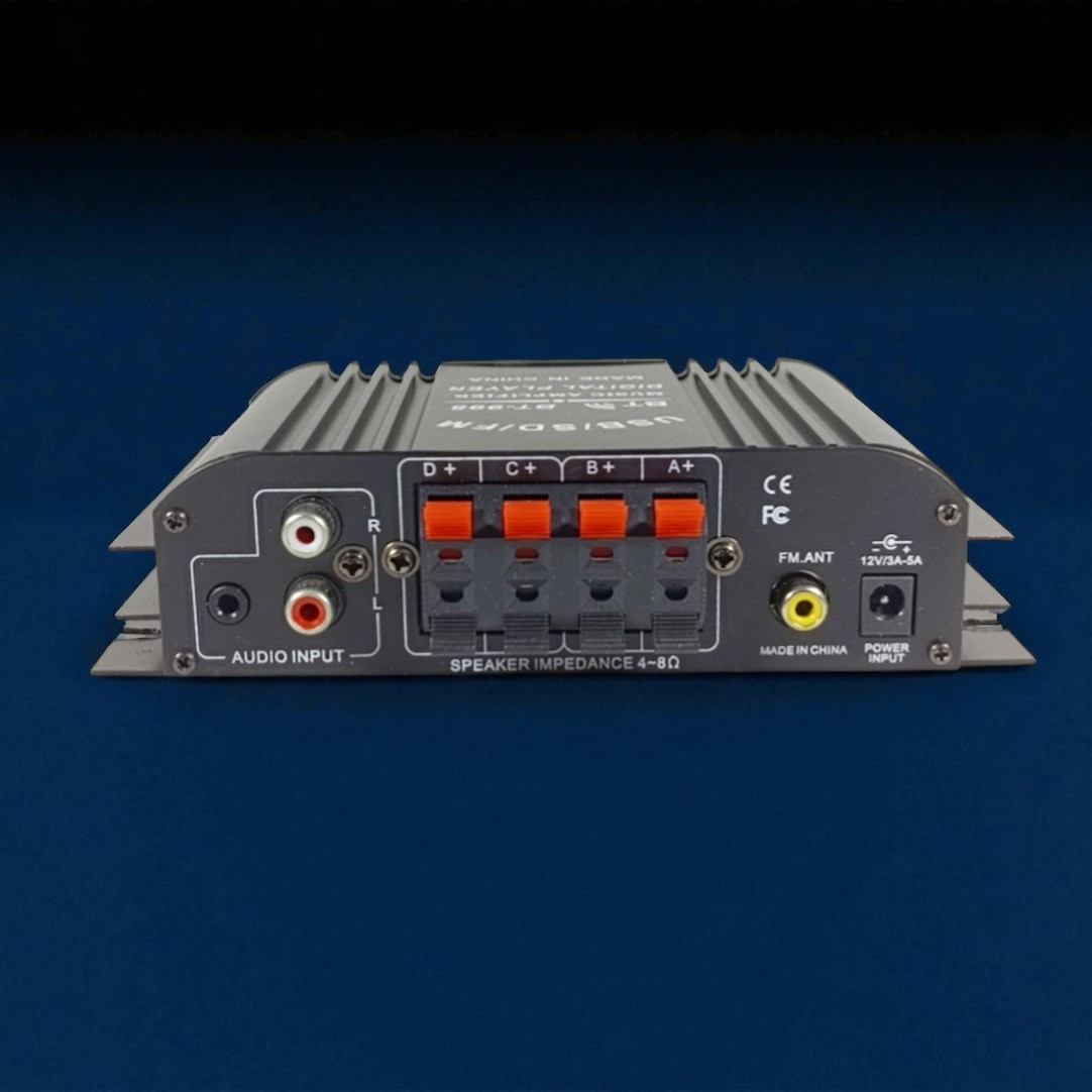 Gambar produk VODOOL Audio Amplifier HiFi Bluetooth 5.0 Stereo 4 Channel 1600W - BT-998