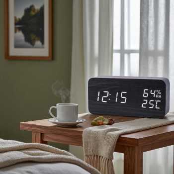 Gambar produk LikyYou Jam Meja Digital LED Clock Temperature Humidity Control - CYP-105
