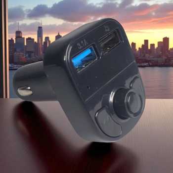 Gambar produk JINSERTA Bluetooth Audio Receiver FM Transmitter USB Charger - X8