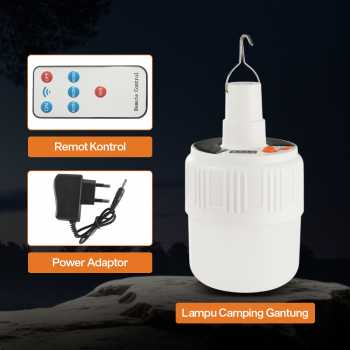Gambar produk OOBEST Lampu LED Camping Tenda Solar Waterproof Cool White with Remote - ZJ-V51