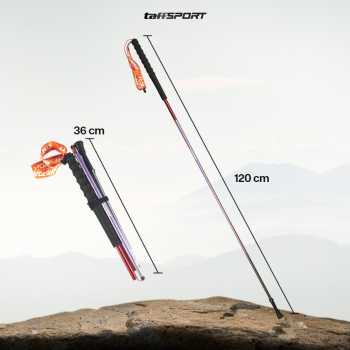 Gambar produk TaffSPORT Tongkat Hiking Lipat Trekking Pole Aluminium Alloy 120 cm - Z1802