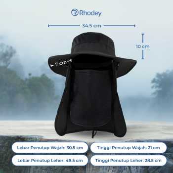 Gambar produk Rhodey Topi Rimba Outdoor Anti UV Waterproof Boonie Hat Polyester - GL001