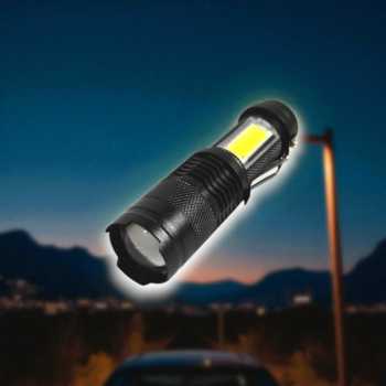 Gambar produk Shustar Senter LED Mini Flashlight USB Rechargeable XPE COB 800 Lumens - S-002
