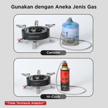 Gambar produk Mounchain Kompor Gas Portable Lipat Outdoor 5 Burner Camping Stove - MC545