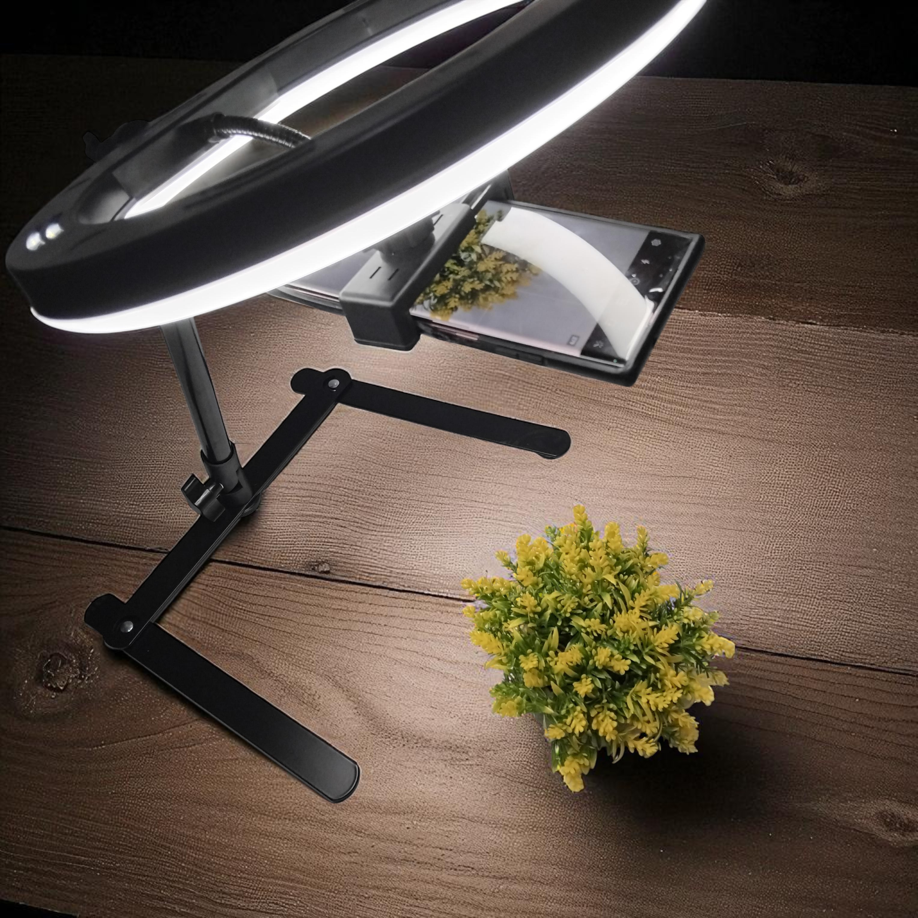 Gambar produk POFOKO Lampu Ring Light LED 3in1 Color Tripod Holder USB 25cm - QX-260