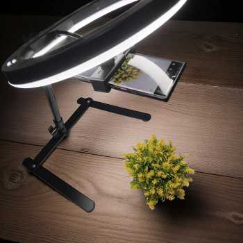 Gambar produk POFOKO Lampu Ring Light LED 3in1 Color Tripod Holder USB 25cm - QX-260