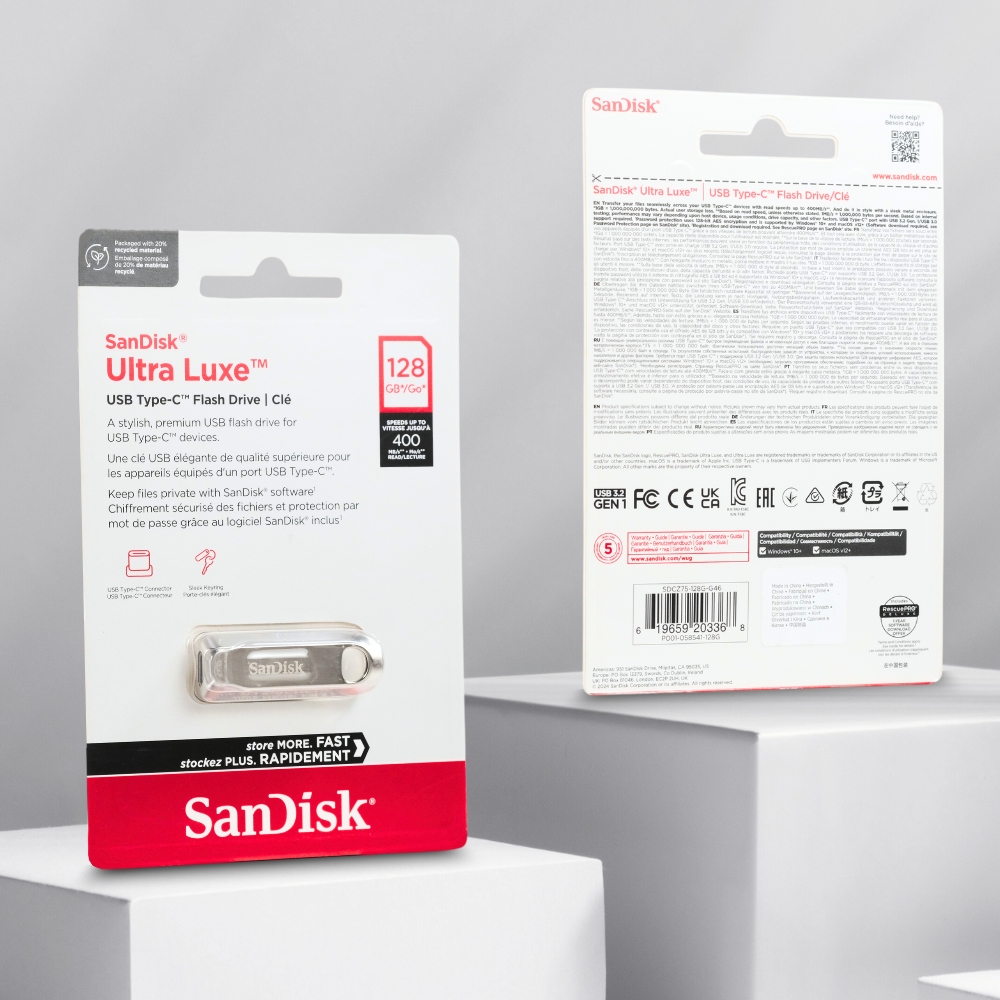 Gambar produk SanDisk Ultra Luxe Flashdisk USB Type C 3.2 Gen 1 128GB - SDCZ75