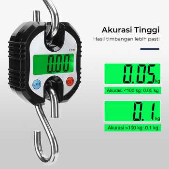 Gambar produk WeiHeng Timbangan Koper Tas Gantung Digital Scale 150kg 0.05-0.1kg - WH-C100