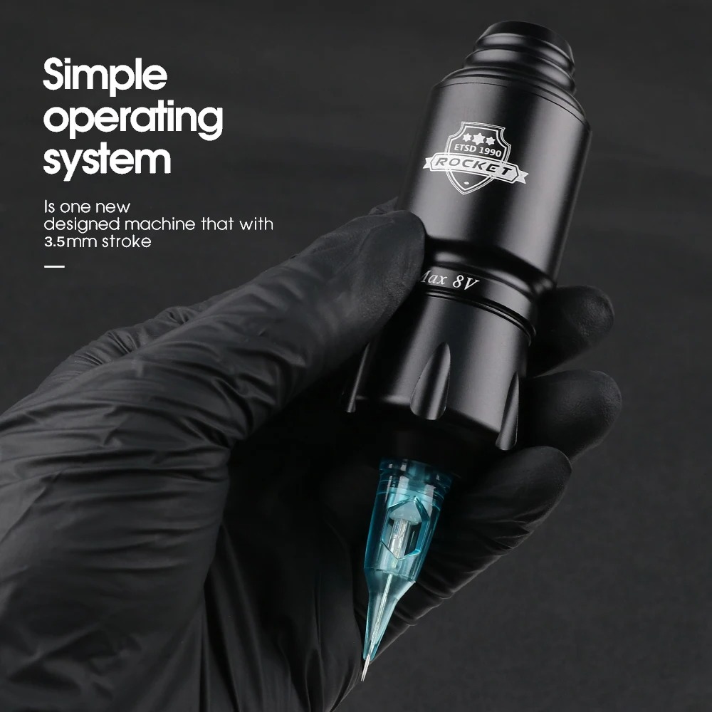 Gambar produk JUN.M Mini Tattoo Pen Stroke 3.5mm RCA Aluminium Alloy 1200mAh - J120