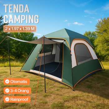 YTZP Tenda Camping Lipat Otomatis 3-4 Orang Waterproof - TH-34