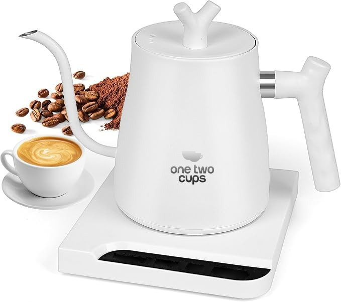 Gambar produk One Two Cups Teko Listrik Kopi Pemanas Air Leher Angsa 1000W 1L - HR-462