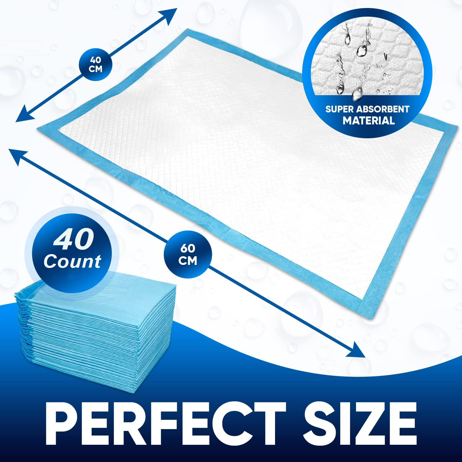 Gambar produk Papipokpok Perlak Bayi Disposable Absorbent Pad Diaper 40 PCS - INU139