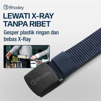 Gambar produk Rhodey Tali Ikat Pinggang Pria Anti X-Ray Plastik Automatic Buckle - 899