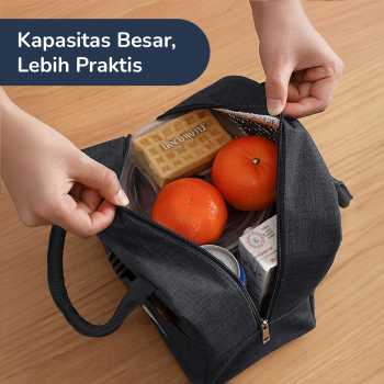 Gambar produk BRIVILAS Tas Bekal Makan Portable Insulation Hot and Cold Lunch Bag - EI23