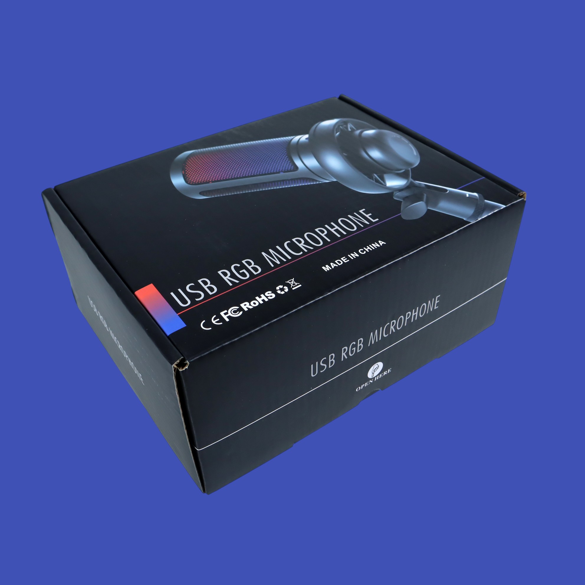 Gambar produk CoolD Mikrofon Condenser USB Gaming Noise Reduction Live RGB Light - ME6S