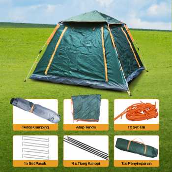 Gambar produk WolFAce Tenda Camping Lipat Otomatis 3-4 Orang Single Layer Waterproof - SMF828