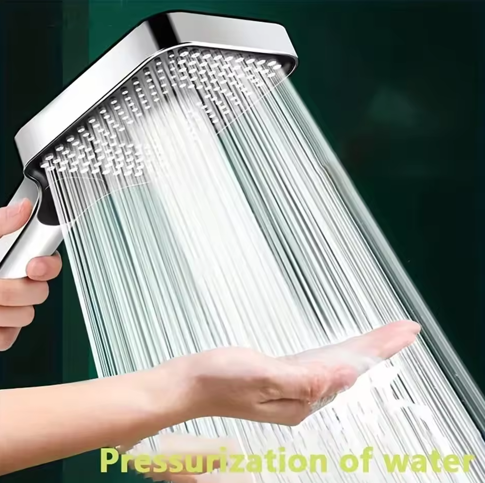 Gambar produk MONAJ Kepala Shower Mandi Shower Head High Pressure Adjustable 3 Mode - MA1