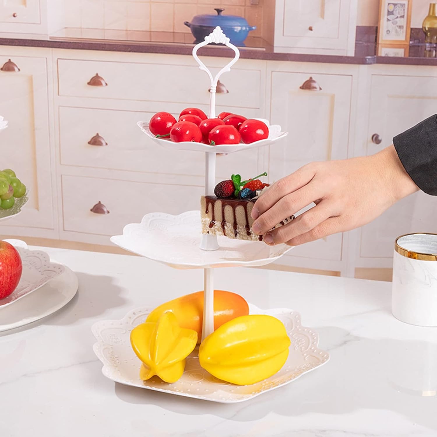 Gambar produk AXOP Rak Kue Susun 3 Tingkat Dessert Cake Rack Table Layer Round - A-13