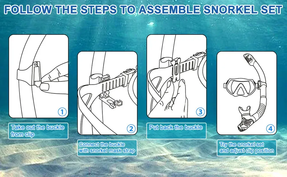 Gambar produk TITA Selang Snorkel Scuba Diving Dry Top Foldable Flexible Silicone - TI121