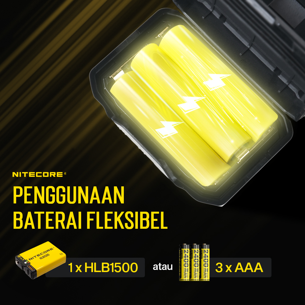 Gambar produk NITECORE Senter Kepala Headlamp LED MCT UHE 3in1 Color IP68 600 Lumens - HA23 UHE