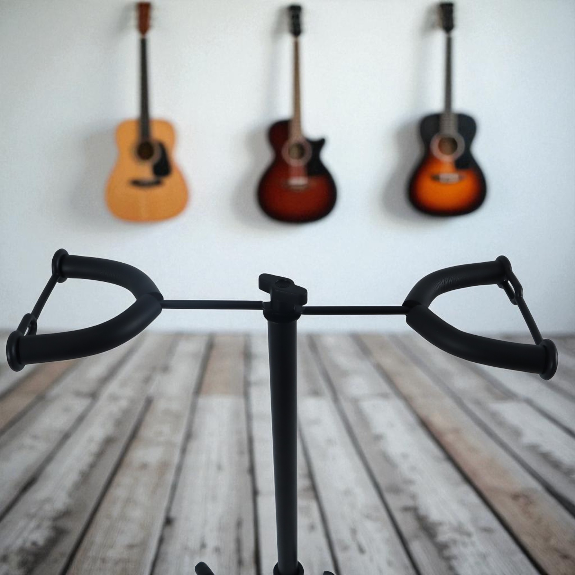 Gambar produk Slazz Stand Gitar Double Guitar Stand Metal Dock Adjustable - INU128