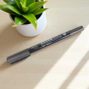 Gambar produk Deli Pena Permanen Dual Head Tip Marker Pens Waterproof - 6824