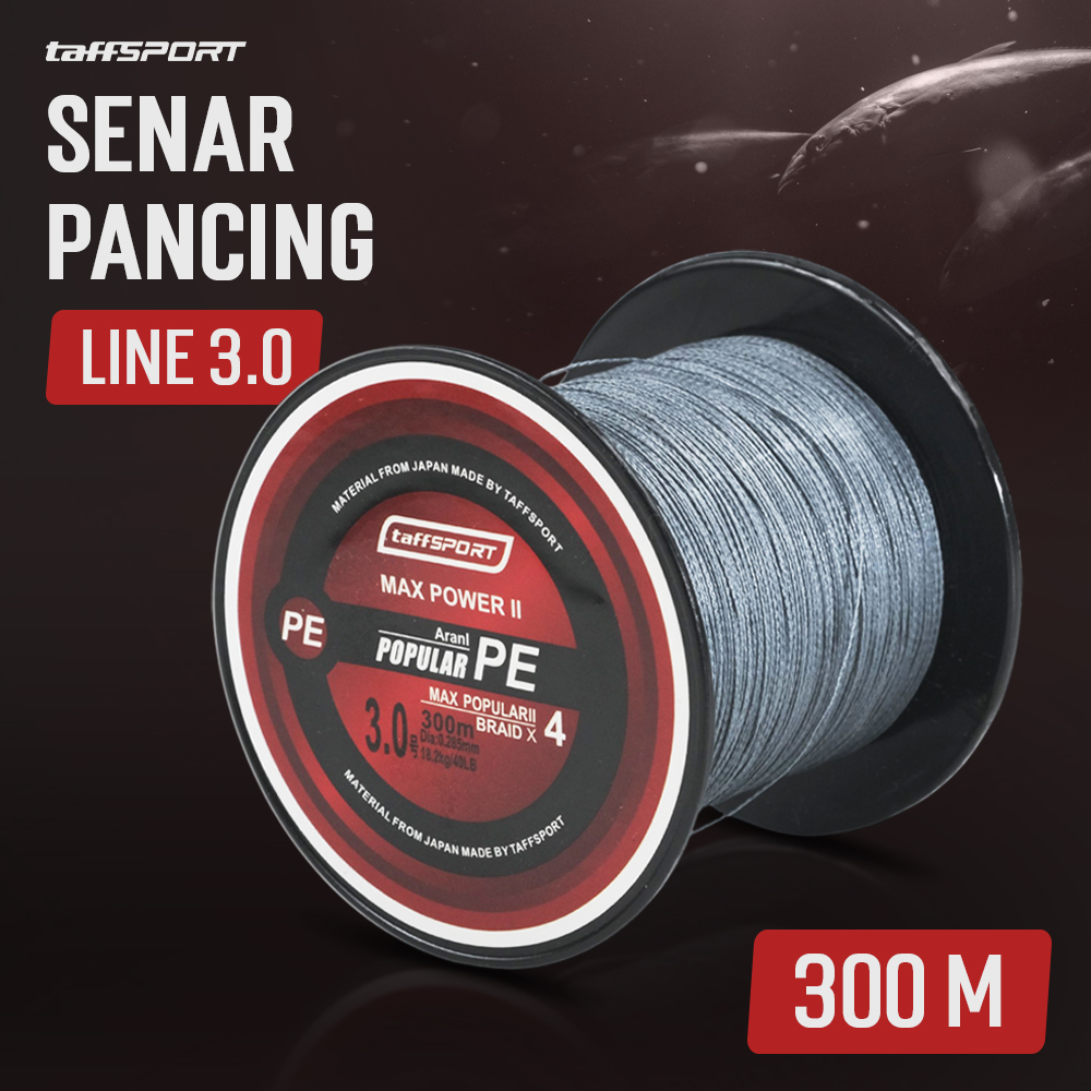 Gambar produk TaffSPORT Senar Tali Pancing Fishing PE Braided Thick Line 300M 3.0 - BLTP