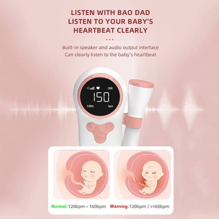 Gambar produk Jytop Alat Deteksi Jantung Janin Fetal Doppler LCD Heartrate - T505