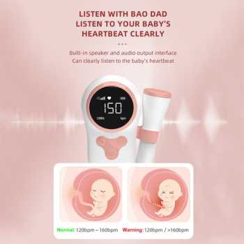 Gambar produk Jytop Alat Deteksi Jantung Janin Fetal Doppler LCD Heartrate - T505