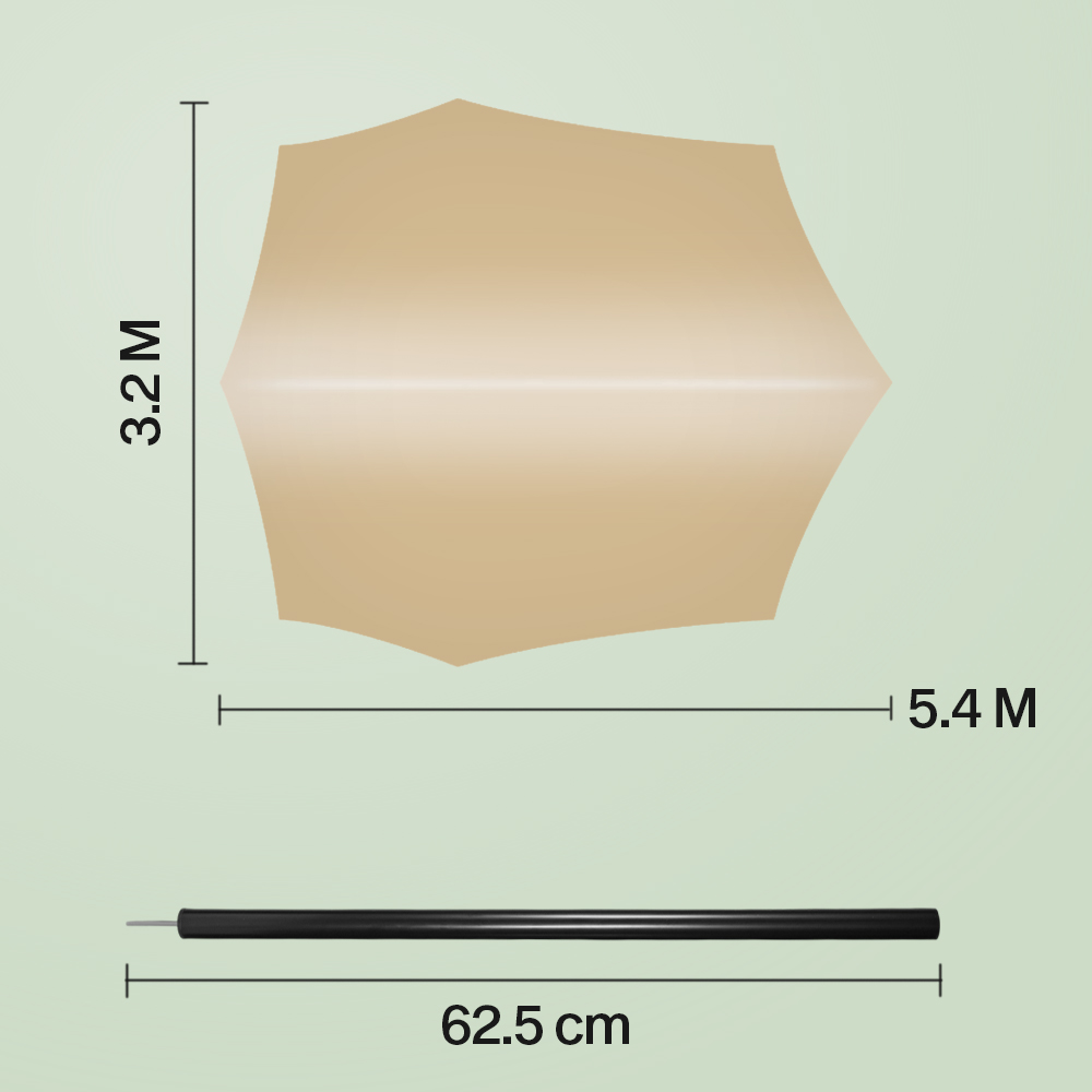 Gambar produk Joly Well Flysheet Terpal Tenda Camping Waterproof Anti UV 5.4x3.2M - S-T138