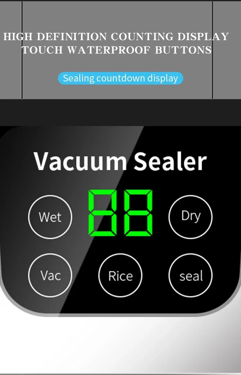 Gambar produk Almanice Alat Vacuum Sealer Packaging Machine Dry and Wet 65kPa 120W - A68M