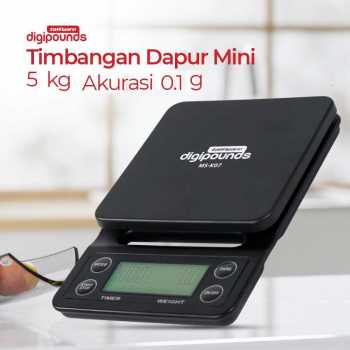 Taffware Digipounds Timbangan Kopi Digital Timer Coffee Scale 5kg 0.1g - MS-K07