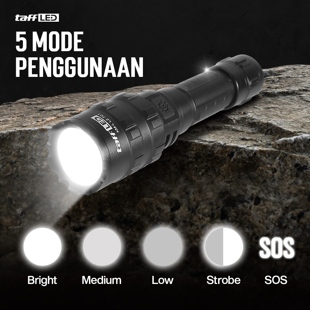 Gambar produk TaffLED Senter LED Torch Hunting Cree XM-L L2 6500 Lumens - 701